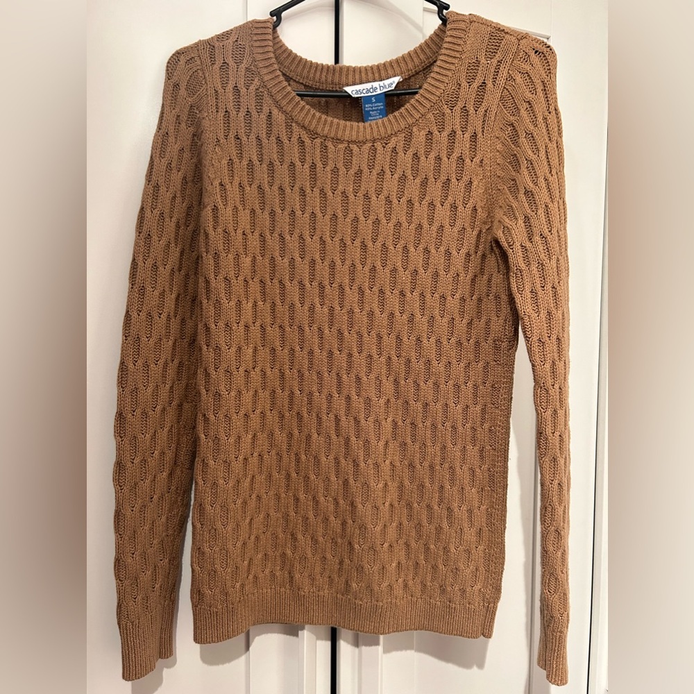 Rib knit Long sleeve sweater